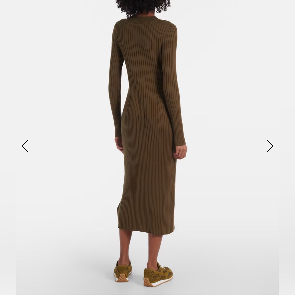 Varley Axel Rib Knit Midi sweater Dress • sold out Brown Patina • Size S - Picture 4 of 7